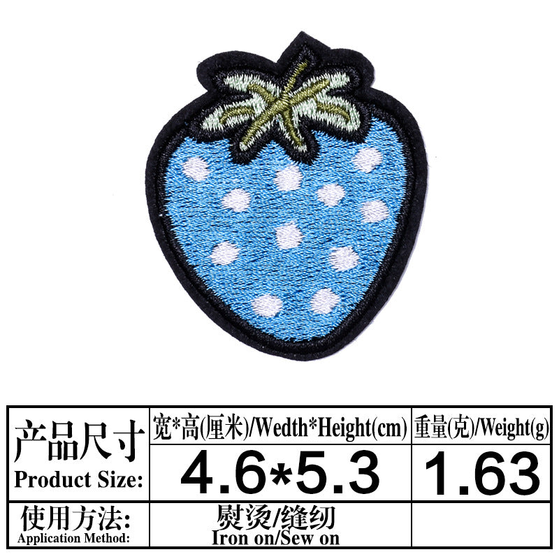 Wholesale Fruit flower  strawberry  pineapple embroidery patch